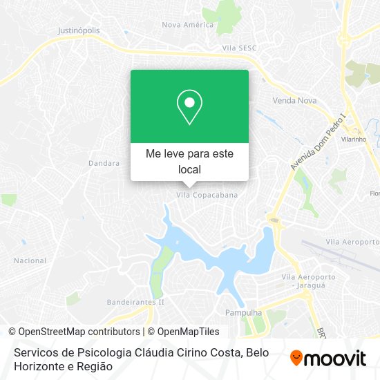 Servicos de Psicologia Cláudia Cirino Costa mapa