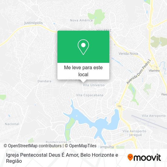 Igreja Pentecostal Deus É Amor mapa