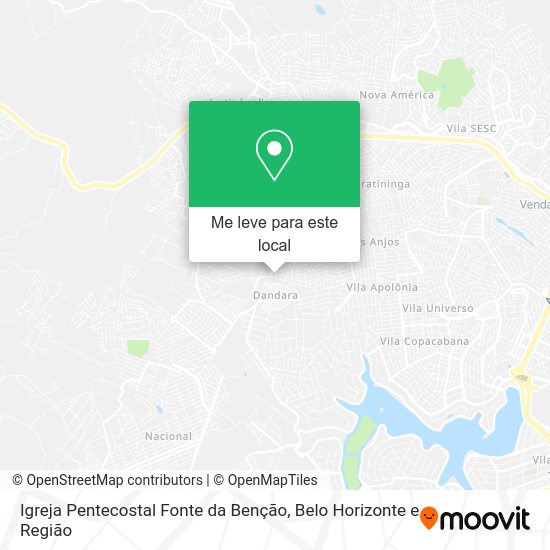 Igreja Pentecostal Fonte da Benção mapa