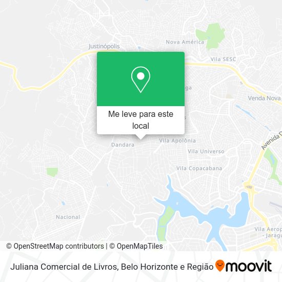 Juliana Comercial de Livros mapa