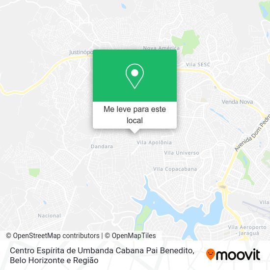 Centro Espírita de Umbanda Cabana Pai Benedito mapa