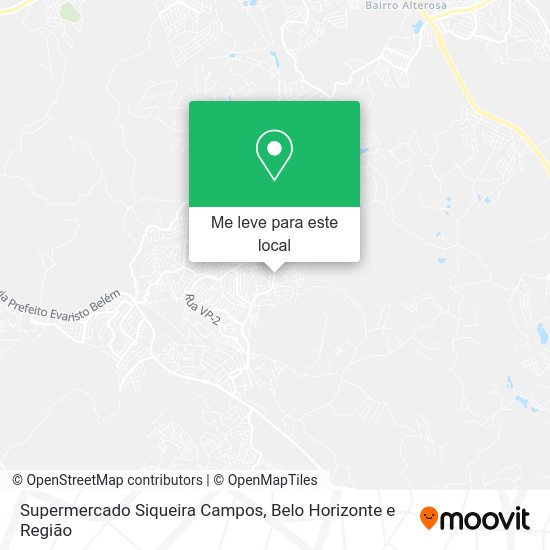 Supermercado Siqueira Campos mapa