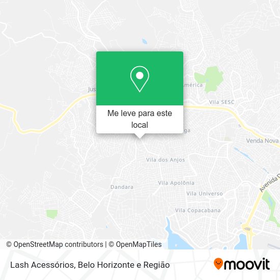 Lash Acessórios mapa