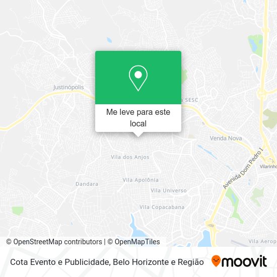 Cota Evento e Publicidade mapa
