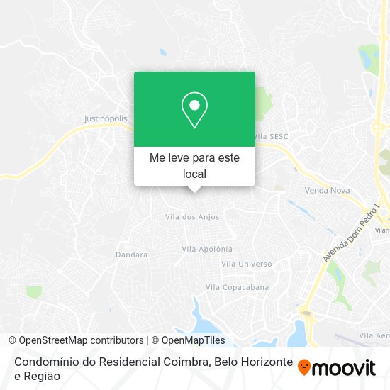 Condomínio do Residencial Coimbra mapa