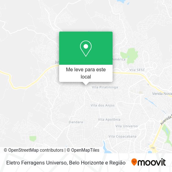 Eletro Ferragens Universo mapa