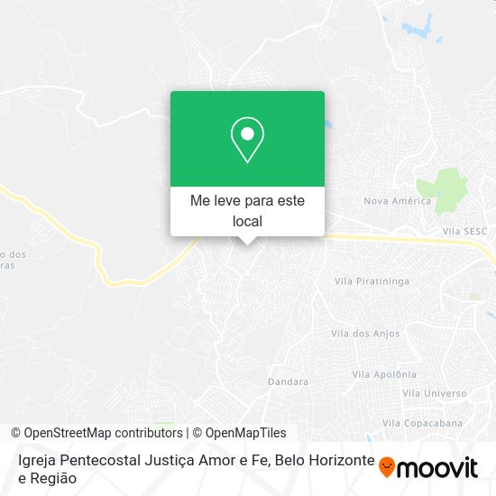 Igreja Pentecostal Justiça Amor e Fe mapa