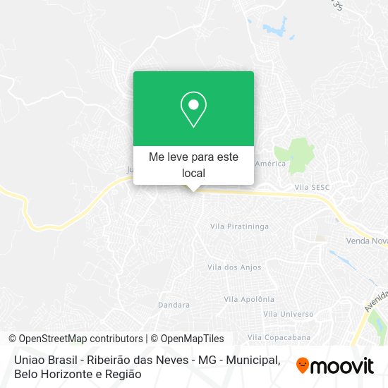 Uniao Brasil - Ribeirão das Neves - MG - Municipal mapa