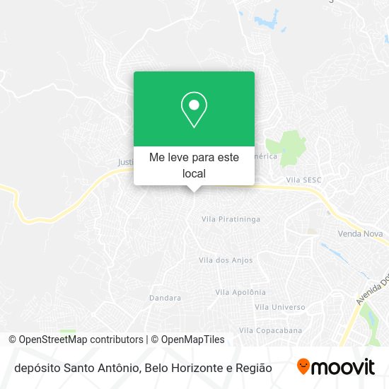 depósito Santo Antônio mapa