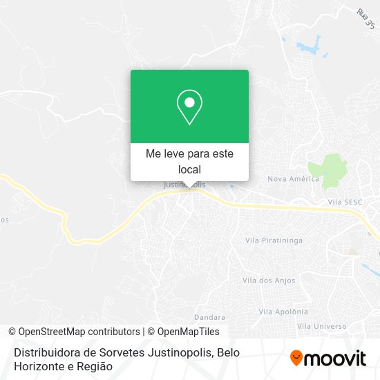 Distribuidora de Sorvetes Justinopolis mapa