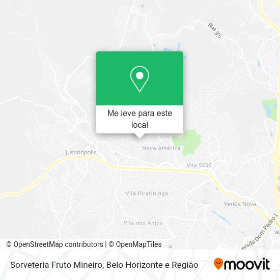 Sorveteria Fruto Mineiro mapa