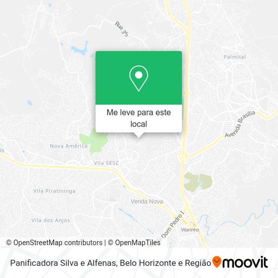 Panificadora Silva e Alfenas mapa