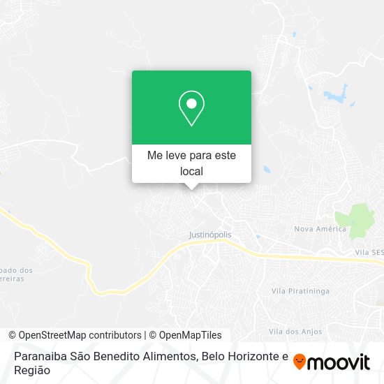 Paranaiba São Benedito Alimentos mapa
