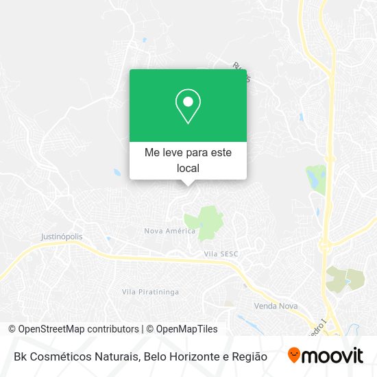 Bk Cosméticos Naturais mapa