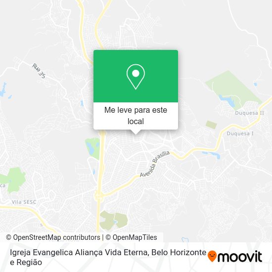 Igreja Evangelica Aliança Vida Eterna mapa