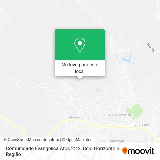 Comunidade Evangélica Atos 2:42 mapa