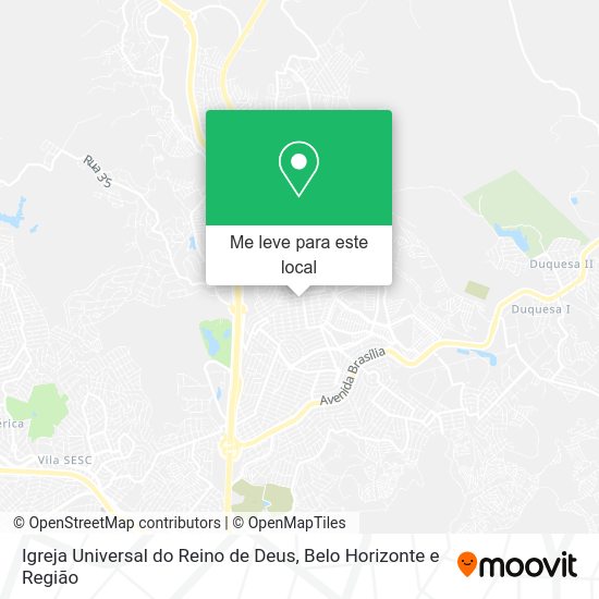 Igreja Universal do Reino de Deus mapa