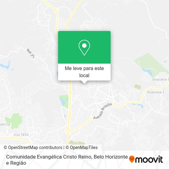 Comunidade Evangélica Cristo Reino mapa