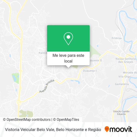 Vistoria Veicular Belo Vale mapa