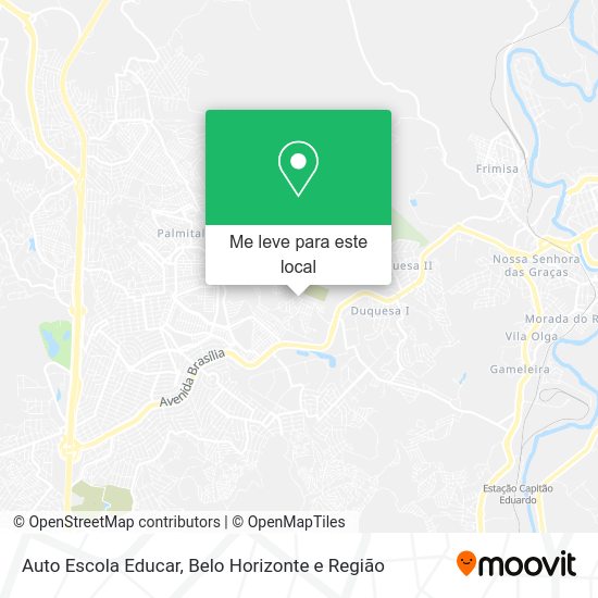 Auto Escola Educar mapa