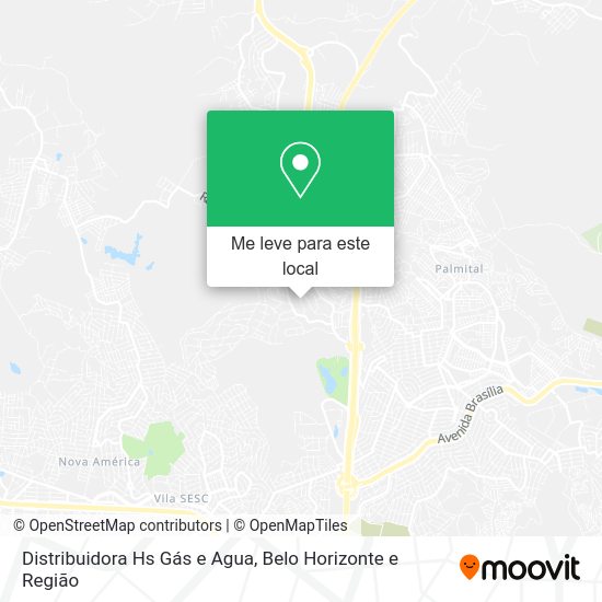 Distribuidora Hs Gás e Agua mapa