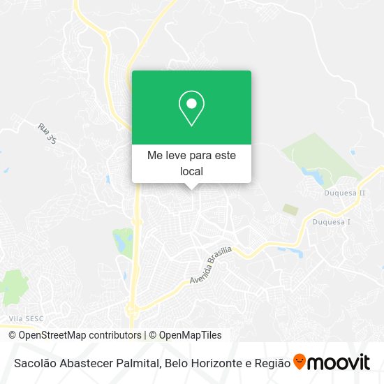 Sacolão Abastecer Palmital mapa