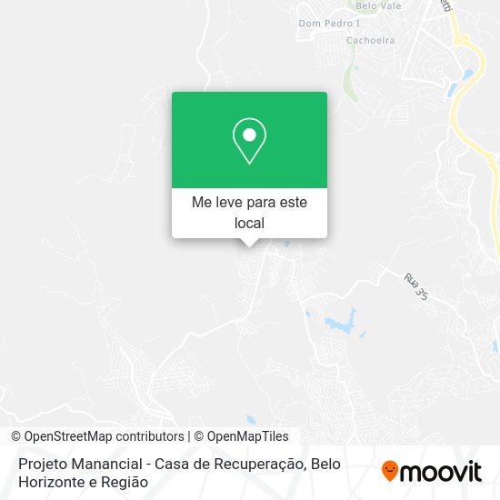 Projeto Manancial - Casa de Recuperação mapa