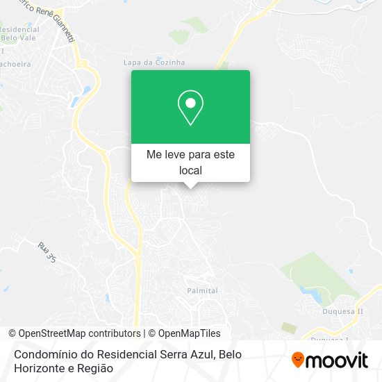 Condomínio do Residencial Serra Azul mapa