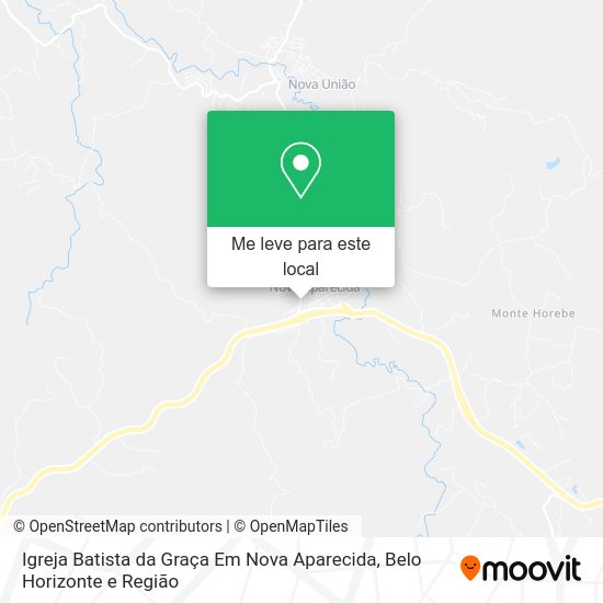 Igreja Batista da Graça Em Nova Aparecida mapa