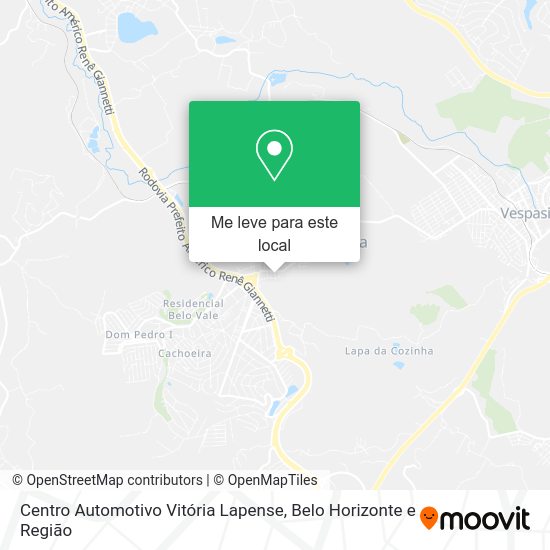 Centro Automotivo Vitória Lapense mapa