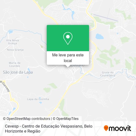 Cevesp - Centro de Educação Vespasiano mapa