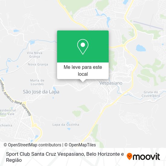 Sport Club Santa Cruz Vespasiano mapa