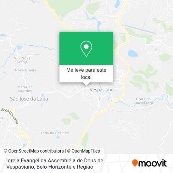 Igreja Evangélica Assembléia de Deus de Vespasiano mapa