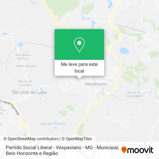 Partido Social Liberal - Vespasiano - MG - Municipal mapa