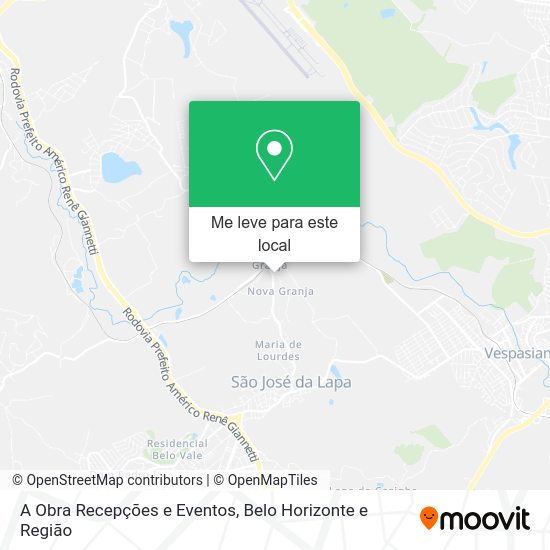 A Obra Recepções e Eventos mapa