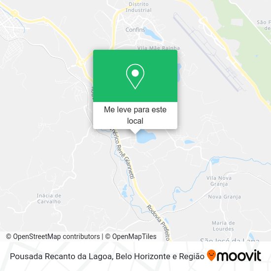 Pousada Recanto da Lagoa mapa