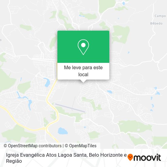 Igreja Evangélica Atos Lagoa Santa mapa