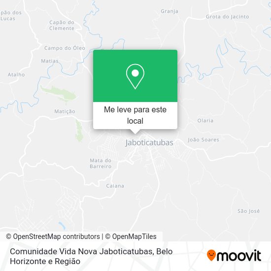 Comunidade Vida Nova Jaboticatubas mapa