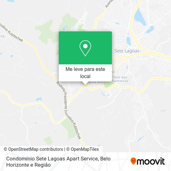 Condomínio Sete Lagoas Apart Service mapa