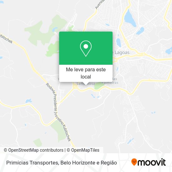 Primícias Transportes mapa