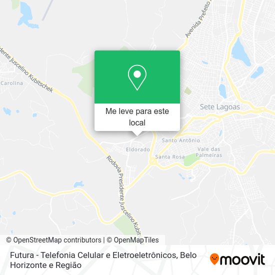 Futura - Telefonia Celular e Eletroeletrônicos mapa