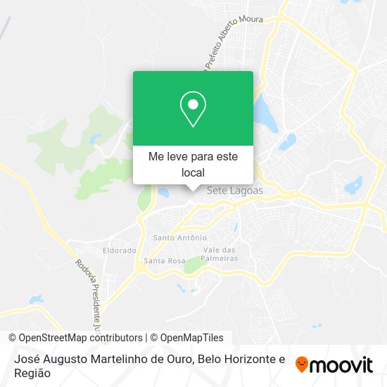 José Augusto Martelinho de Ouro mapa