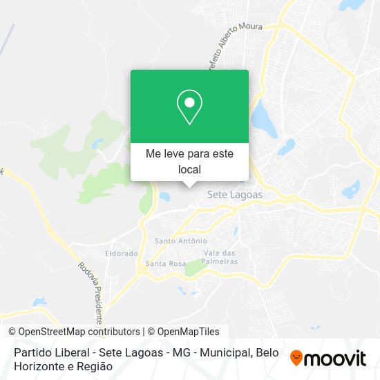 Partido Liberal - Sete Lagoas - MG - Municipal mapa