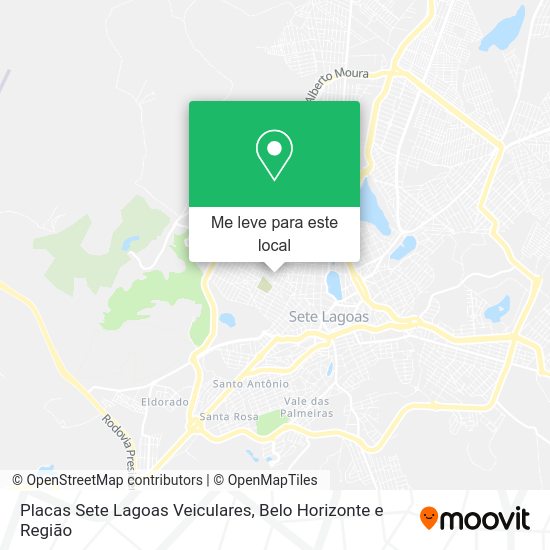 Placas Sete Lagoas Veiculares mapa