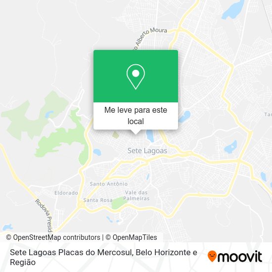 Sete Lagoas Placas do Mercosul mapa
