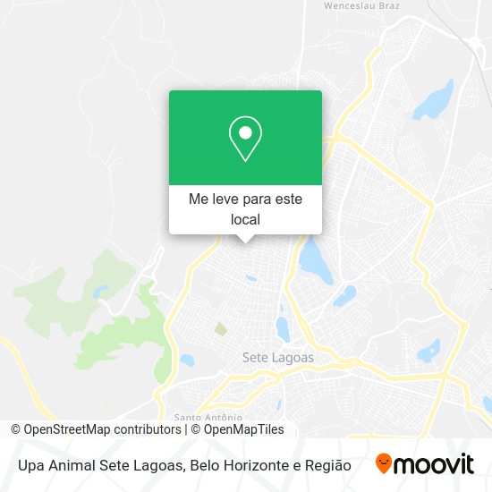 Upa Animal Sete Lagoas mapa