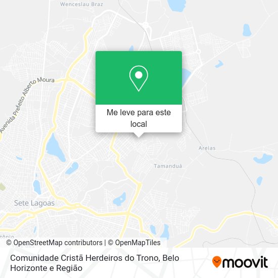 Comunidade Cristã Herdeiros do Trono mapa