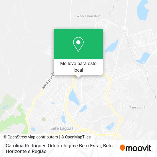 Carolina Rodrigues Odontologia e Bem Estar mapa