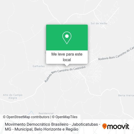 Movimento Democrático Brasileiro - Jaboticatubas - MG - Municipal mapa