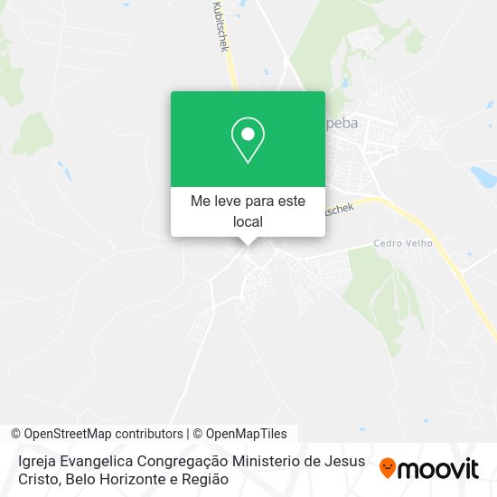 Igreja Evangelica Congregação Ministerio de Jesus Cristo mapa